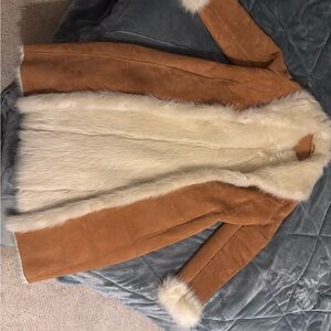 ugg vanesa toscana shearling coat chestnut size large